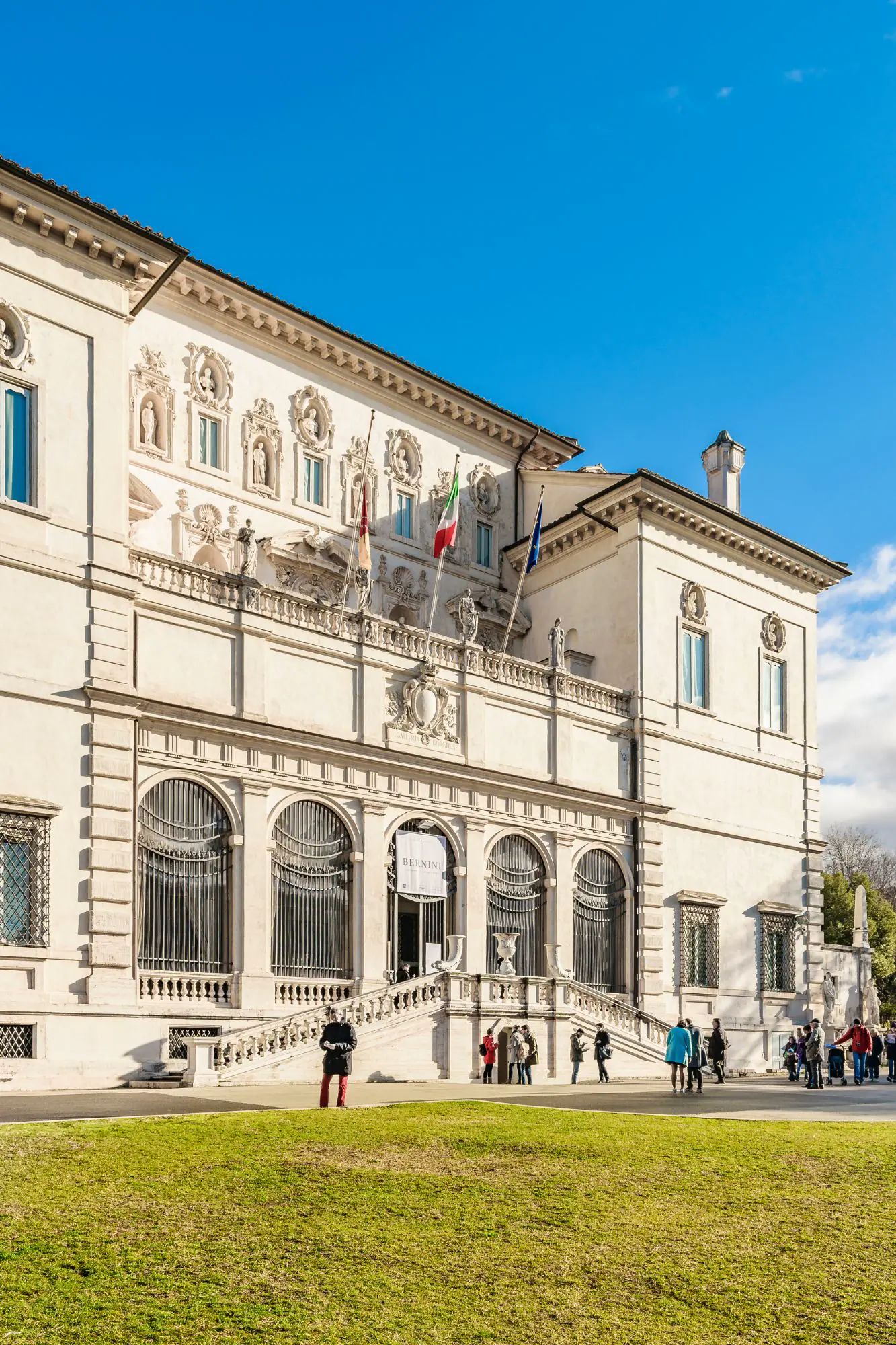 Facciata laterale del Casino Nobile della Galleria Borghese a Roma